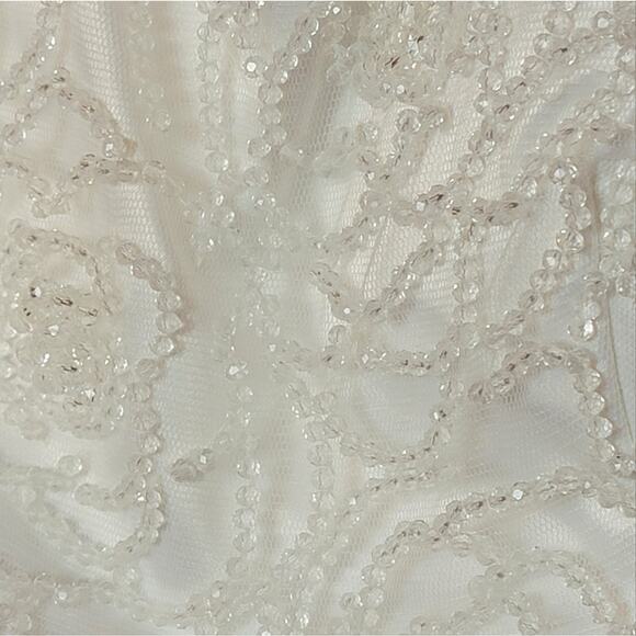 NWT Vivi Ta Ivory & Chocolate 2 Piece Gown, Style # VT2056, Sz 4 - Picture 5 of 12